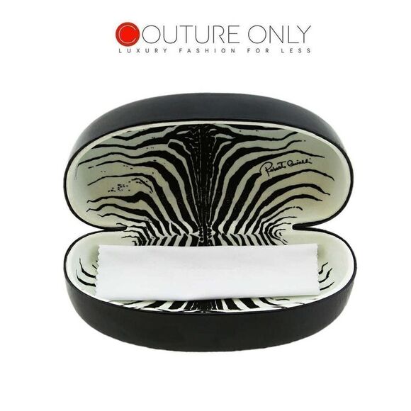 New Roberto Cavalli Women Black Square Sunglasses RC651S Gray-Olive Lens Classic - Picture 12 of 12